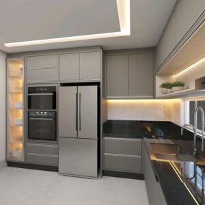 Standard Empty Kitchen with Appliances Cleaning